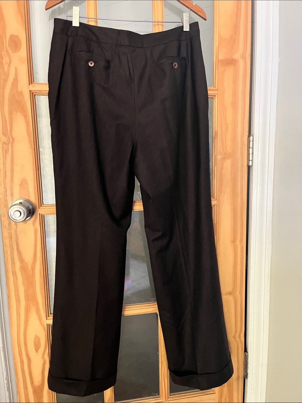 Brooks Brothers Wool Trousers 12 Brown Vitale Barberis Canonico Italy - Picture 10 of 11